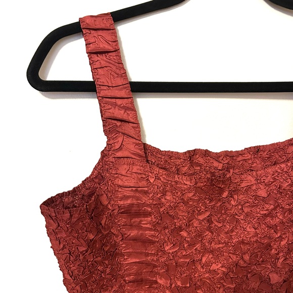 Vintage Silk Raspberry Crinkle Top - Picture 2 of 4
